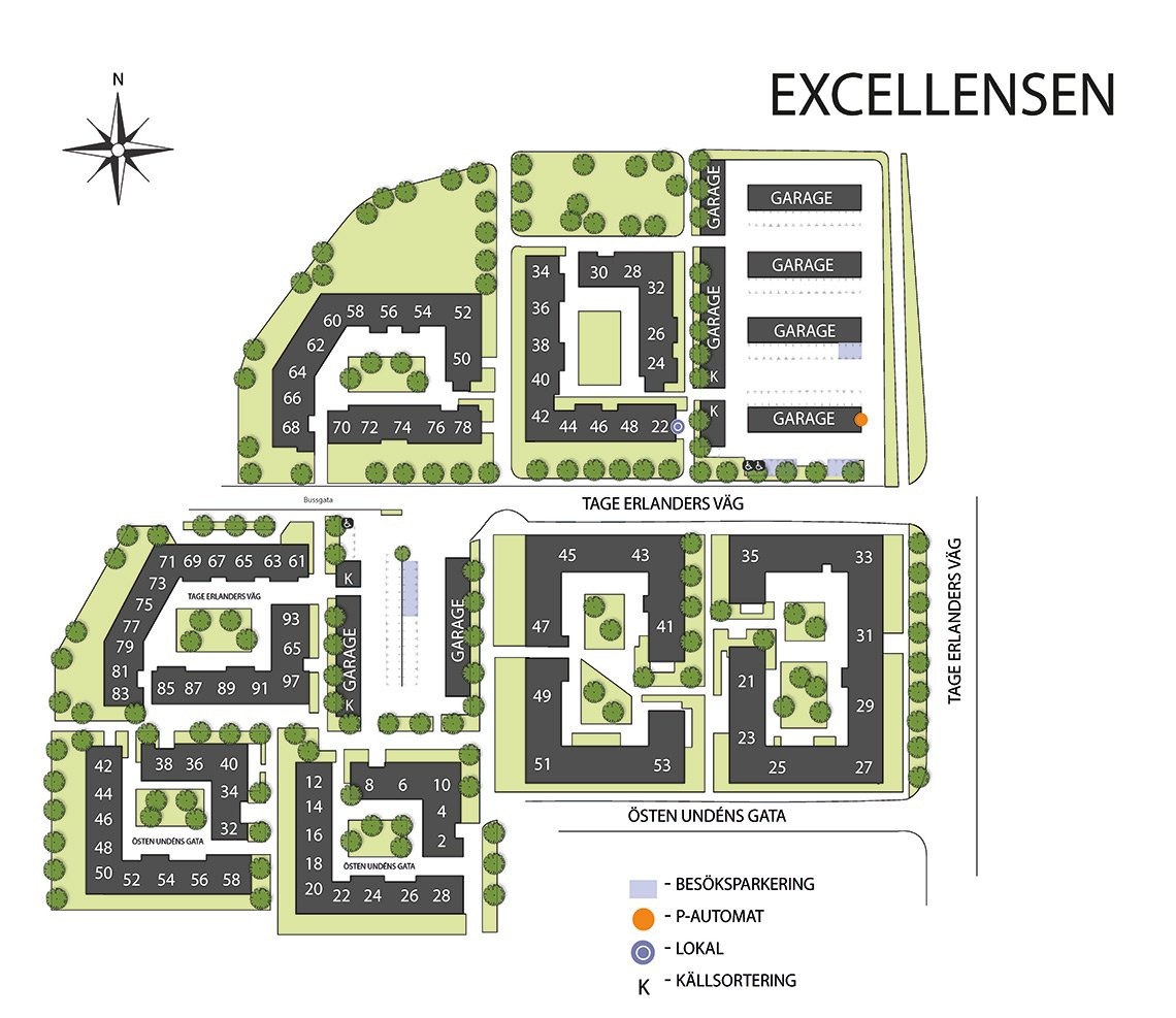 karta över området excellensen