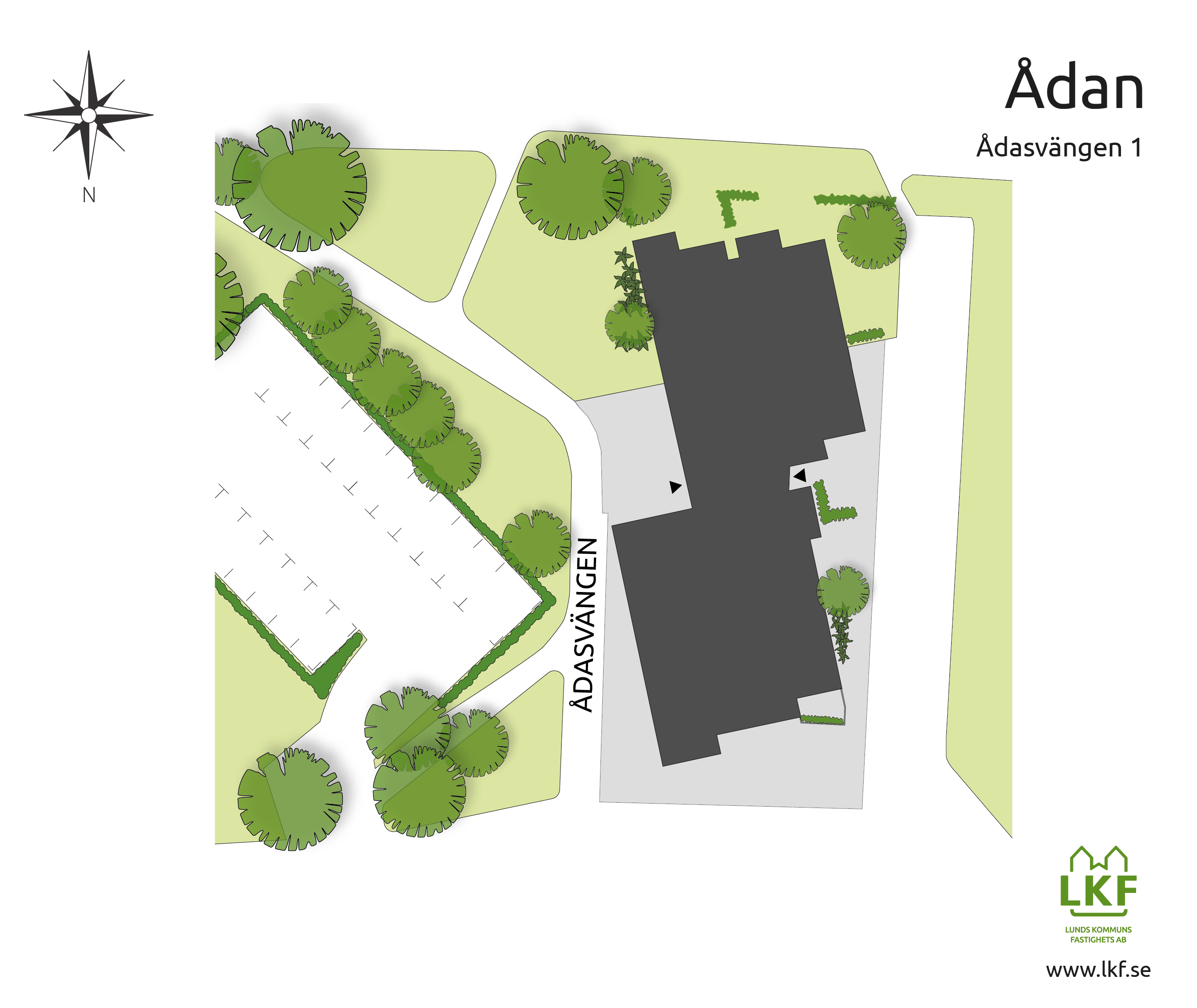 Områdeskarta Ådan, Väster