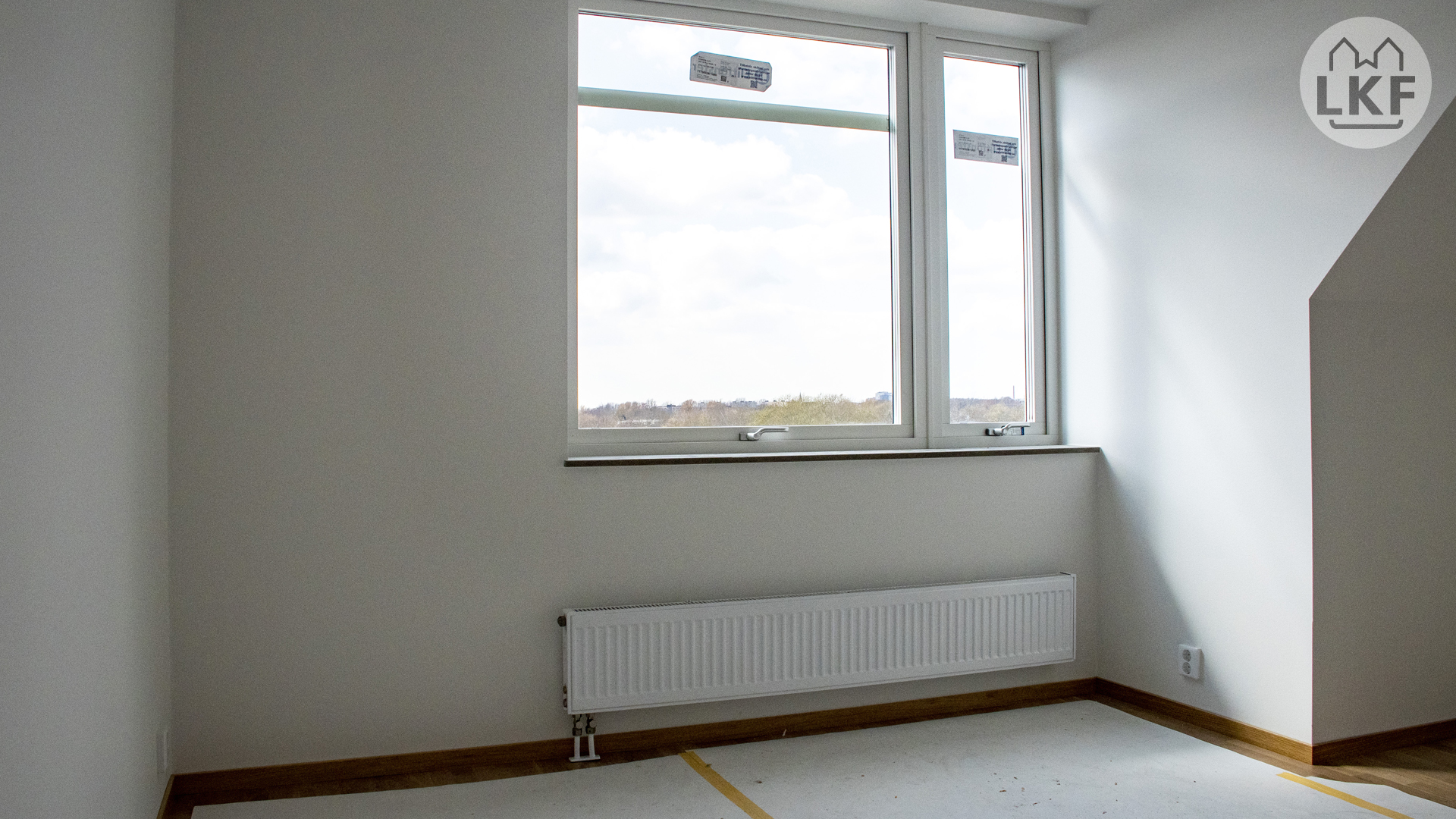 Vindsvåning med snedtak med fin utsikt över Lund