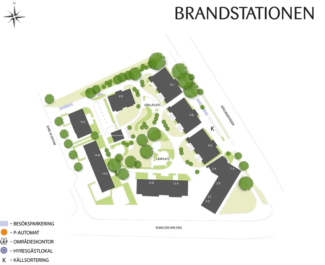karta över området brandstationen