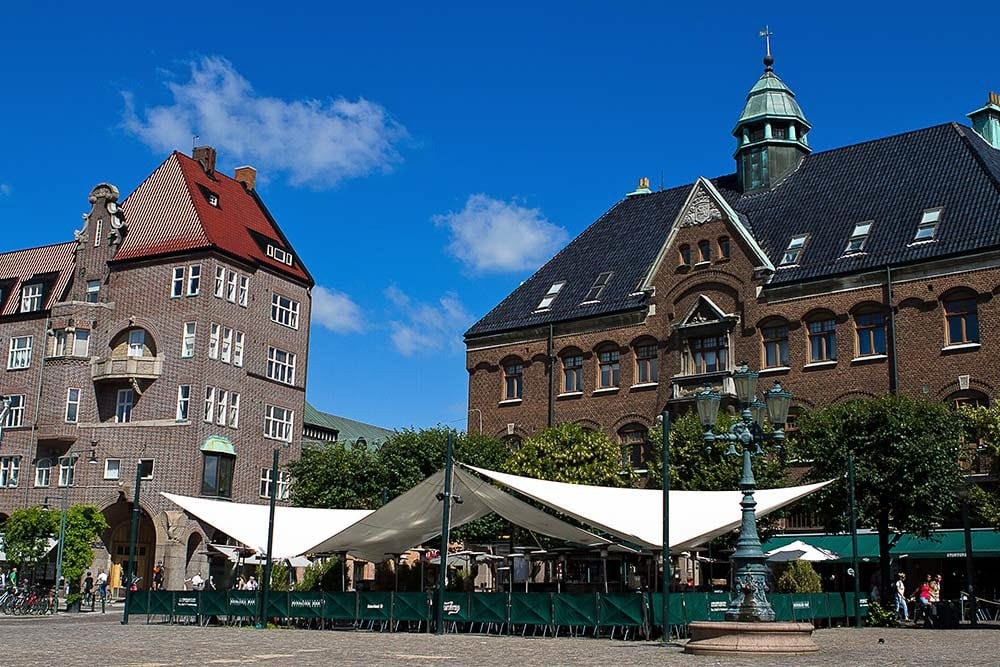 Lund centrum i solen