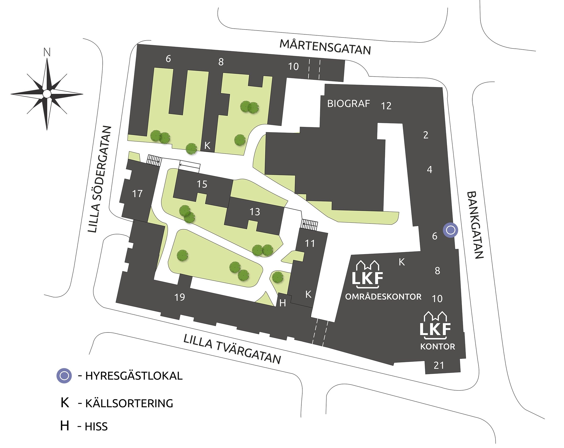 karta över området S:t Mårten norra