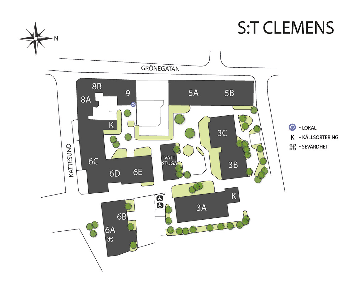 Områdeskarta S:t Clemens