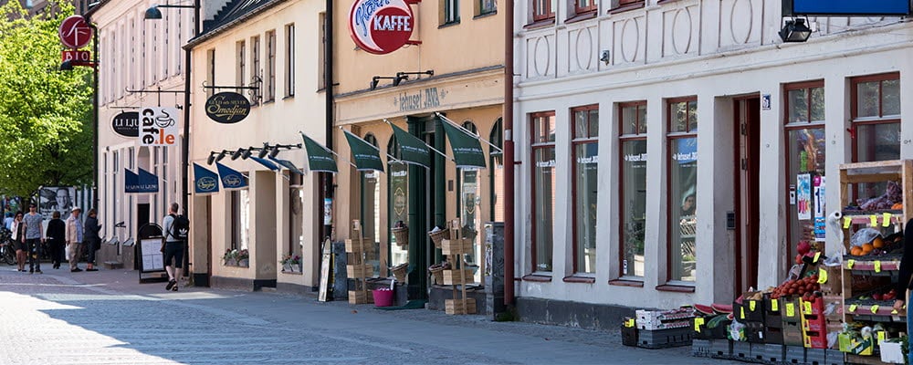 Butikslokaler längs Västra Mårtensgatan